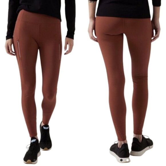 Athleta Rainier High Rise Legging Women's 3X Brown Active Workout Athletic Plus - Picture 1 of 16